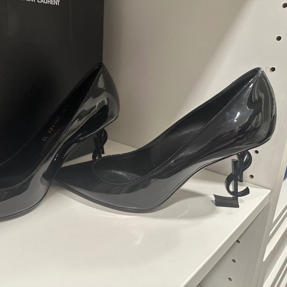YSL OPYUM Black Heels
